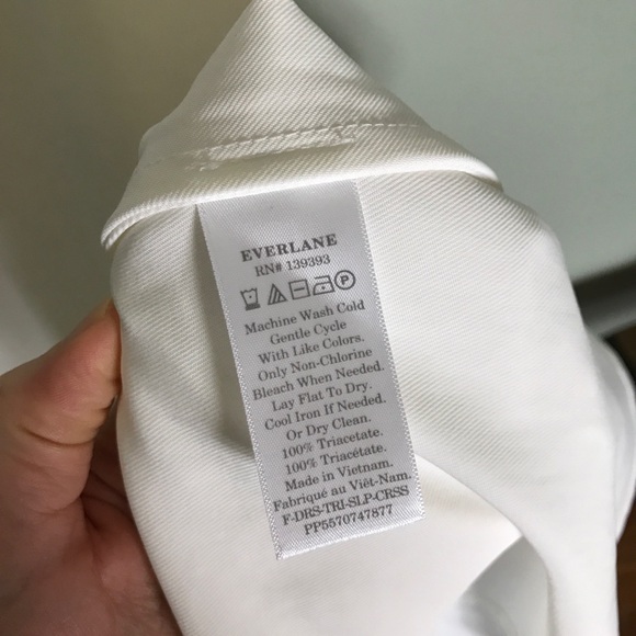 Everlane White Japanese GoWeave Cross Back Slip Dress - Picture 13 of 13